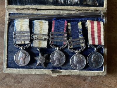Groups of Indian related medals mounted, framed, or boxed in original state
