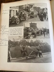 German WW1 printed album of illustrations, unusually with all the German captions translated into English by the original owner the 1919 War Album