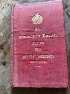 1903 DELHI DURBAR. Official Directory, an original copy.