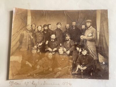 27th (Inniskilling) Regiment of Foot in India.. A group of officers photographed in 1864 27th (Inniskilling) Regiment of Foot in India.. A group of officers photographed in 1864