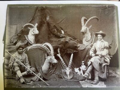 A fle copy of an old photograph of Indian hunting interest