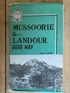 MUSSOORIES & LANDOUR. Large scale folding coloured map of the former hill stations by the Survey of India, 1968