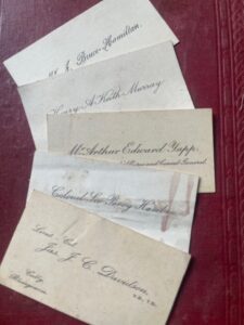 Vintage personal calling cards. Sold individually £5 each