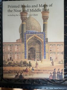 Library of Cyrus Ghani. auction of Near & Middle Eastern Ottoman Books, Sotheby's 1997