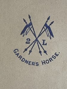 2nd Lancers, Gardner's Horse. A 1923 letter embossed with the badge 2nd Lancers, Gardner's Horse. A 1923 letter embossed with the badge