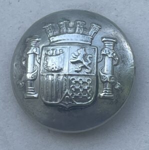 Armorial livery button, unidentified, 25mm silver plated