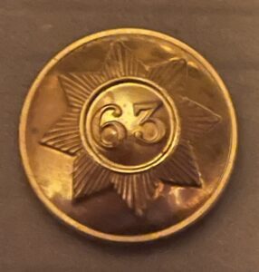 63rd (West Suffolk) Regt. of Foot, officer's 25mm gilt , 1855-81