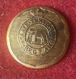 10th Madras Regiment, officer's early 21mm coatee button 10th Madras Regiment, officer's early 21mm coatee button