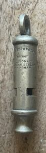 The Metropolitan. A vintage police whistle from the first half of the 20th century. The Metropolitan. A vintage police whistle from the first half of the 20th century.