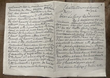 Delhi & the Mutiny. A manuscript letter about the death of John Nicholson at the storming of Delhi in 1857 Delhi & the Mutiny. A manuscript letter about the death of John Nicholson at the storming of Delhi in 1857