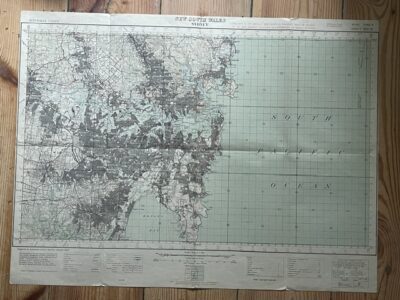AUSTRALIA. Fiolding map of Sydney, NSW, on a scale of 1 inch to the mile, 1933 AUSTRALIA. Fiolding map of Sydney, NSW, on a scale of 1 inch to the mile, 1933