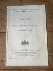 DELHI DURBAR 1903. Original Parliamentary Paper reporting on the event. DELHI DURBAR 1903. Original Parliamentary Paper reporting on the event.