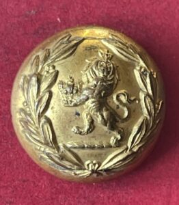 Governor General's Bodyguard, officer's 21mm gilt button from the late HEIC period. Governor General's Bodyguard, officer's 21mm gilt button from the late HEIC period.