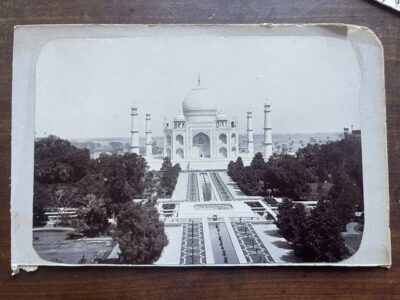 Taj Mahal. A clear photograh of the Taj without tourists, c 1900
