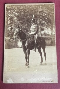 A Victorian mounted officer on a Tunbridge Wells cabinet card