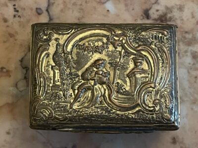 Gilt brass snuff boxes Gilt brass snuff boxes