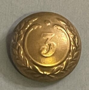 3rd Native Infantry, brass sepoy's button, 23mm 3rd Native Infantry, brass sepoy's button, 23mm